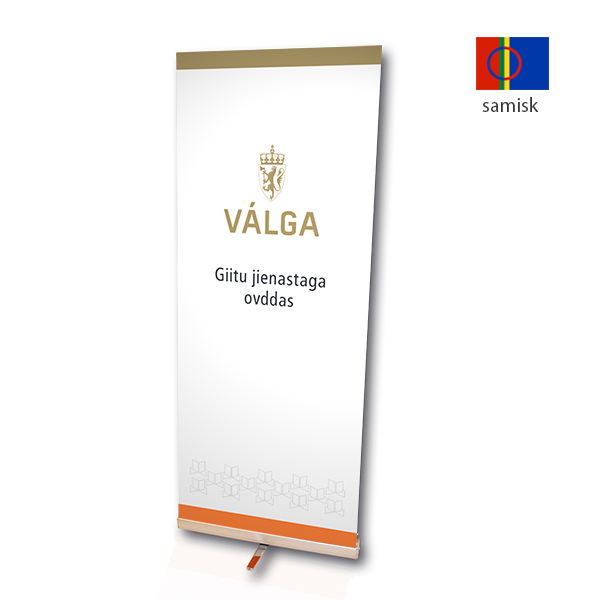 Bilde av Roll-up: Giitu jienastaga ovddas