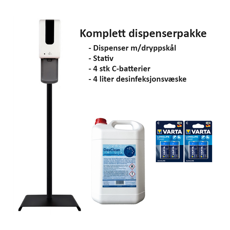 Bilde av Dispenser for hndsprit m/stativ inklusiv 4 L hndsprit