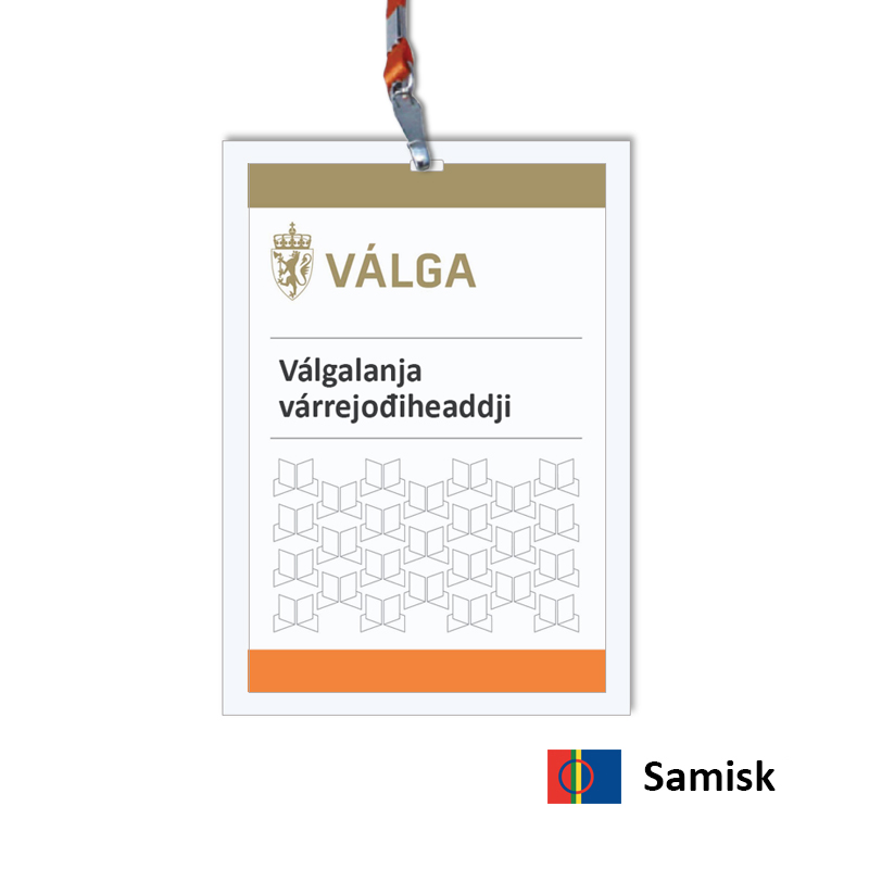 Bilde av Válgalanja várrejođiheaddji - funksjonærkort